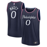 Подростковая Philadelphia 76ers Tyrese Maxey Fanatics Navy 2025/26 City Edition Fast Break Jersey