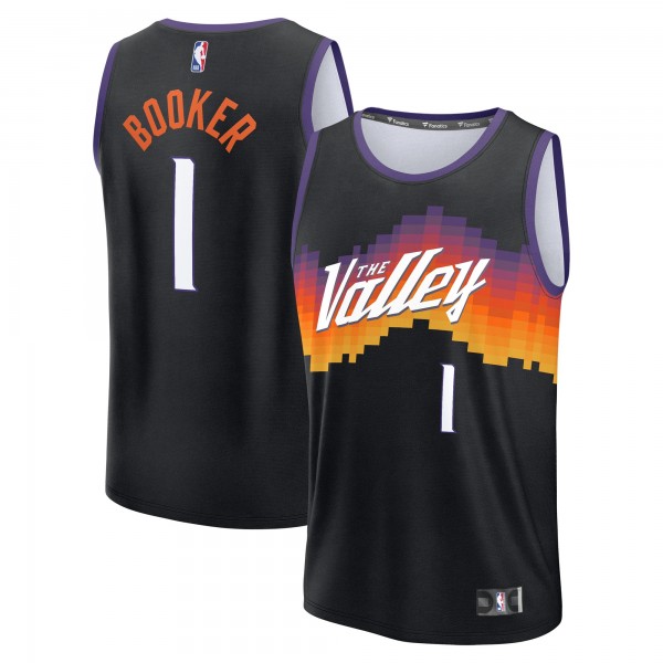 Подростковая Phoenix Suns Devin Booker Fanatics Black 2025/26 City Edition Fast Break Jersey