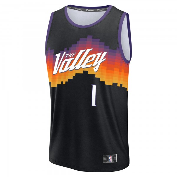 Подростковая Phoenix Suns Devin Booker Fanatics Black 2025/26 City Edition Fast Break Jersey