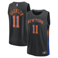 Джерси New York Knicks Jalen Brunson Fanatics Black Fast Break - Statement Edition
