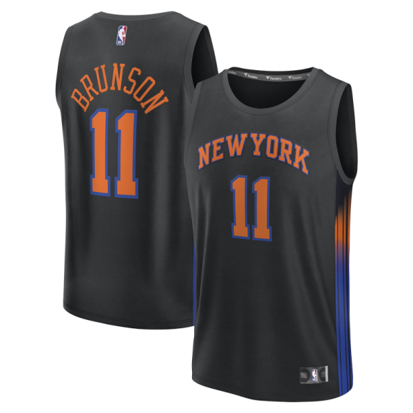 Джерси New York Knicks Jalen Brunson Fanatics Black Fast Break - Statement Edition