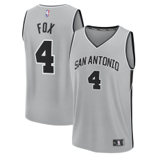Джерси San Antonio Spurs De'Aaron Fox Fanatics Silver Fast Break - Statement Edition