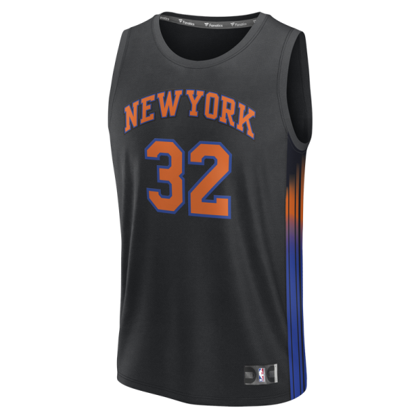 Подростковая New York Knicks Karl-Anthony Towns Fanatics Black Fast Break Jersey - Statement Edition