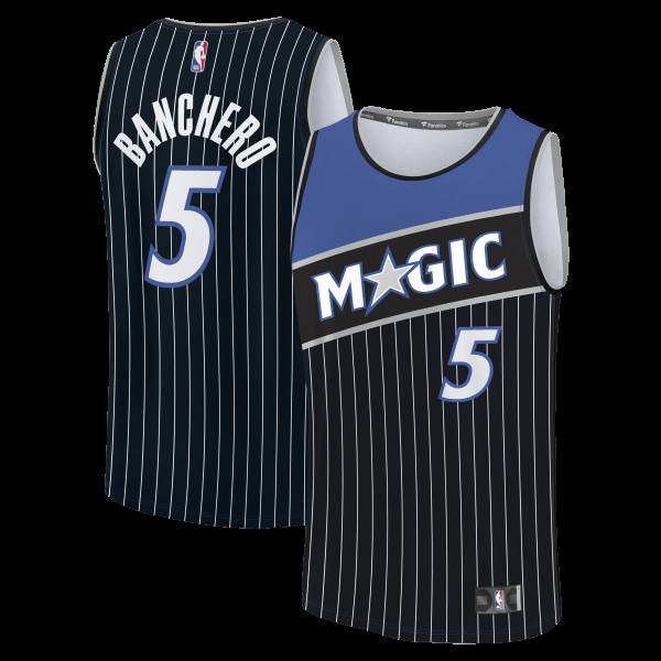 Подростковая Orlando Magic Paolo Banchero Fanatics Black Fast Break Jersey - Statement Edition
