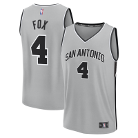 Подростковая San Antonio Spurs De'Aaron Fox Fanatics Silver Fast Break Jersey - Statement Edition