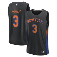 Подростковая New York Knicks Josh Hart Fanatics Black Fast Break Jersey - Statement Edition