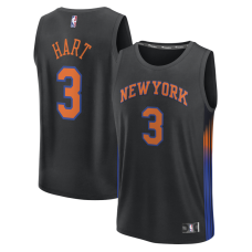 Подростковая New York Knicks Josh Hart Fanatics Black Fast Break Jersey - Statement Edition