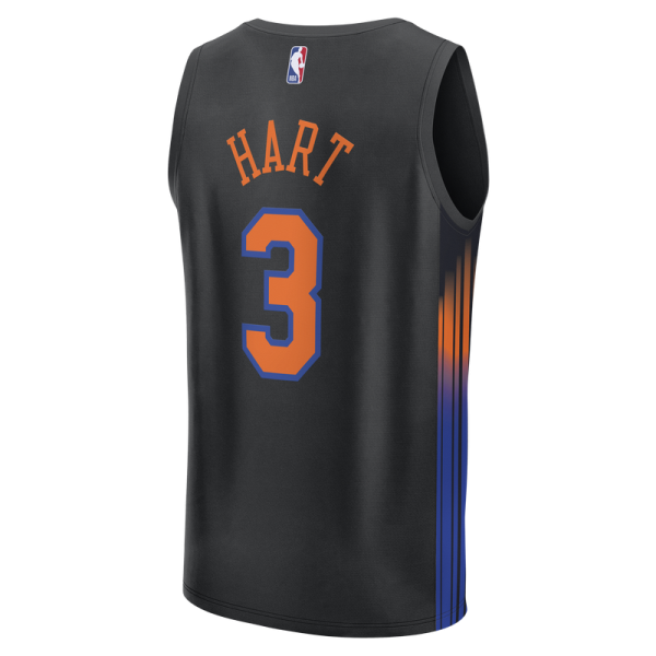 Подростковая New York Knicks Josh Hart Fanatics Black Fast Break Jersey - Statement Edition