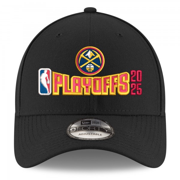 Бейсболка Denver Nuggets New Era Black 2025 NBA Playoffs 9FORTY