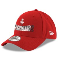 Бейсболка Houston Rockets New Era Red 2025 NBA Playoffs 9FORTY