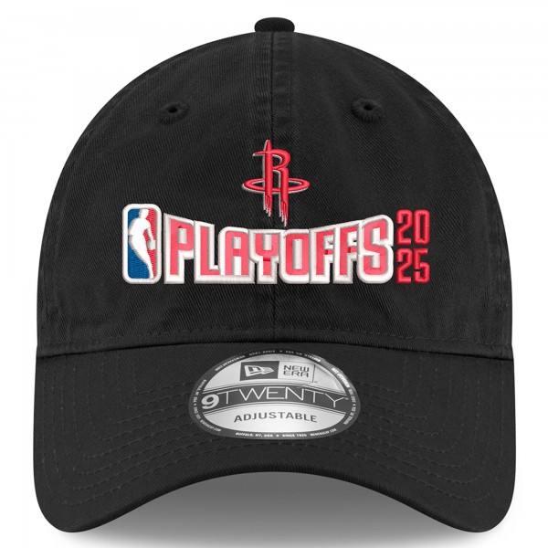 Бейсболка Houston Rockets New Era Black 2025 NBA Playoffs 9TWENTY