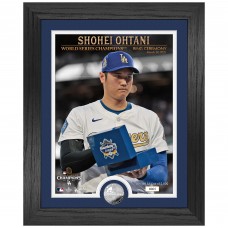 Los Angeles Dodgers Shohei Ohtani Highland Mint 2024 World Series Champions Ring Ceremony 13 x 16 Silver Coin Photo Mint
