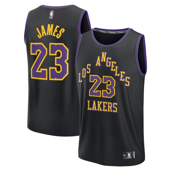 Джерси LeBron James Los Angeles Lakers Fanatics 2025/26 City Edition Fast Break - Black