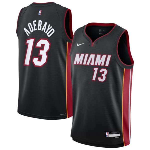 Подростковая Miami Heat Bam Adebayo Nike Black Swingman Jersey - Icon Edition