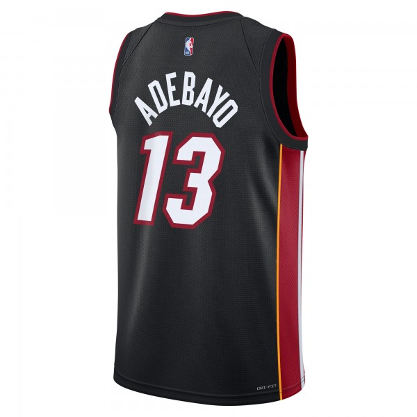 Подростковая Miami Heat Bam Adebayo Nike Black Swingman Jersey - Icon Edition