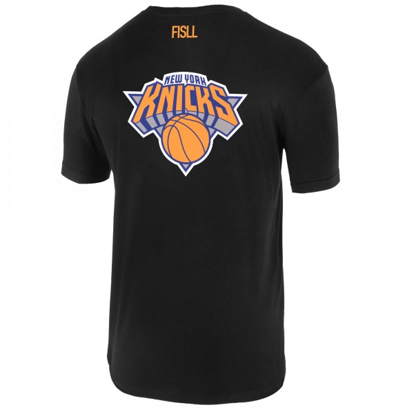 Unisex New York Knicks FISLL Black Oversize Logo T-Shirt