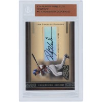 Rickey Henderson Los Angeles Dodgers Autographed 2004 Playoff Prime Cuts #13 #15/25 Card