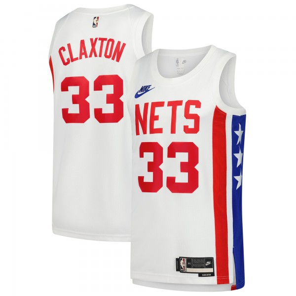 Игровая джерси Brooklyn Nets Nic Claxton Nike White Swingman - Classic Edition