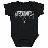 Малышам Milwaukee Bucks Giannis Antetokounmpo 500 Level Black Elite Bodysuit