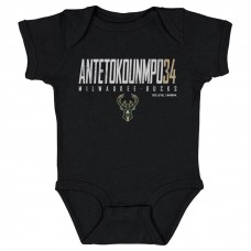 Малышам Milwaukee Bucks Giannis Antetokounmpo 500 Level Black Elite Bodysuit