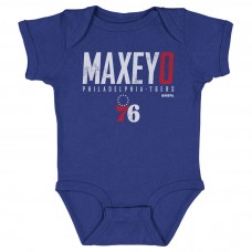 Малышам Philadelphia 76ers Tyrese Maxey 500 Level Royal Elite Bodysuit