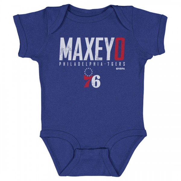 Малышам Philadelphia 76ers Tyrese Maxey 500 Level Royal Elite Bodysuit