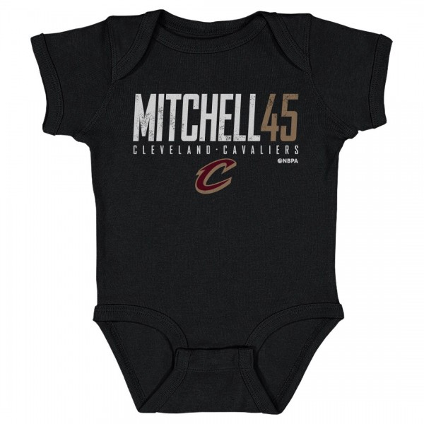 Малышам Cleveland Cavaliers Donovan Mitchell 500 Level Black Elite Bodysuit