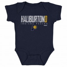 Малышам Indiana Pacers Tyrese Haliburton 500 Level Navy Elite Bodysuit