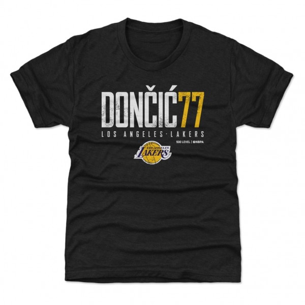 Футболка Подростковая Los Angeles Lakers Luka Dončić 500 Level Black Elite