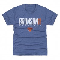 Подростковая New York Knicks Jalen Brunson 500 Level Blue Elite T-Shirt