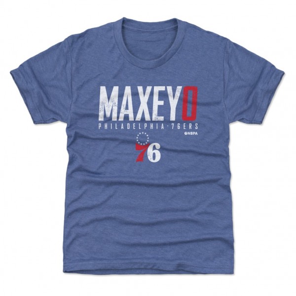 Подростковая Philadelphia 76ers Tyrese Maxey 500 Level Royal Elite T-Shirt