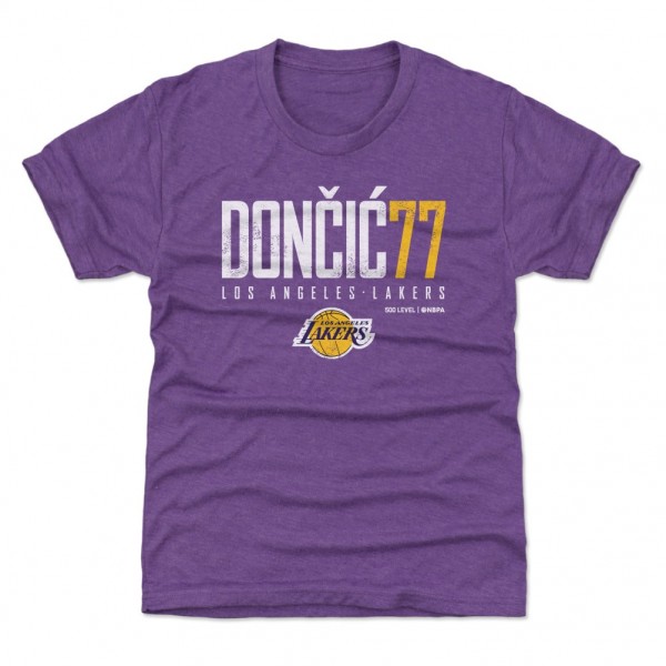 Футболка Подростковая Los Angeles Lakers Luka Dončić 500 Level Heather Purple Elite