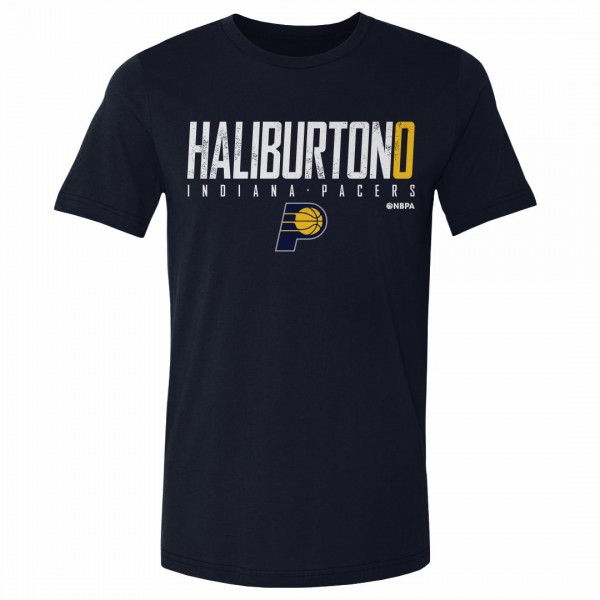 Indiana Pacers Tyrese Haliburton 500 Level Navy Elite T-Shirt