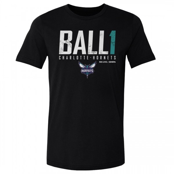 Charlotte Hornets LaMelo Ball 500 Level Black Elite T-Shirt