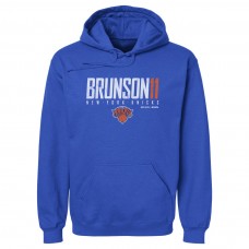 New York Knicks Jalen Brunson 500 Level Blue Elite Pullover Hoodie