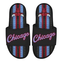 Unisex Chicago Bulls ISlide Black 2025/26 City Edition Gel Slide Sandals