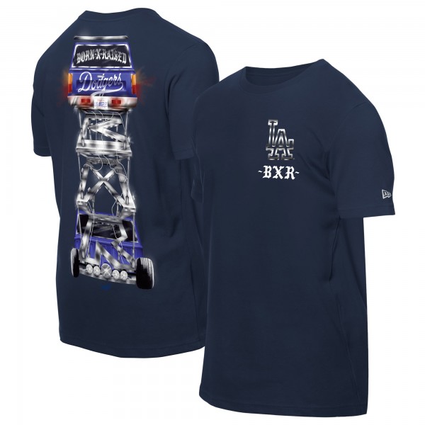 Los Angeles Dodgers New Era Navy Born x Raised Car Graphic T-Shirt