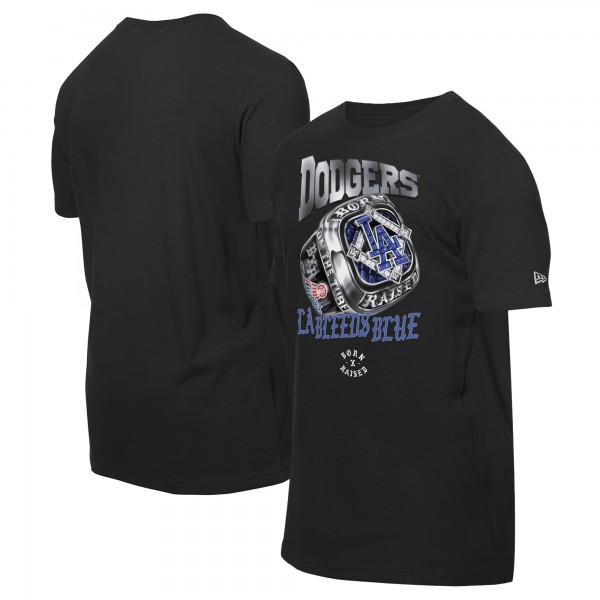 Los Angeles Dodgers New Era Black Born x Raised Ring Graphic T-Shirt