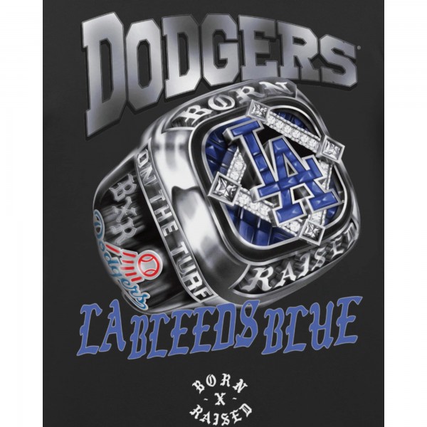 Los Angeles Dodgers New Era Black Born x Raised Ring Graphic T-Shirt