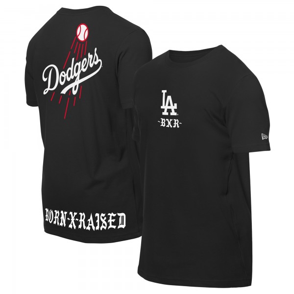 Los Angeles Dodgers New Era Black Born x Raised Graphic T-Shirt