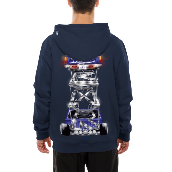Los Angeles Dodgers New Era Navy Born x Raised Car Graphic Pullover Hoodie