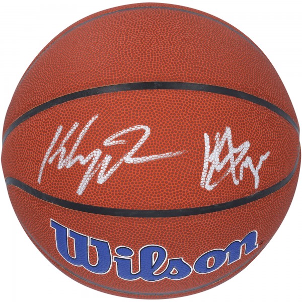 Klay Thompson & Jonathan Kuminga Golden State Warriors Autographed Fanatics Authentic Wilson Team Logo Basketball