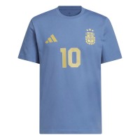 Lionel Messi Argentina National Team adidas Name & Number T-Shirt - Blue