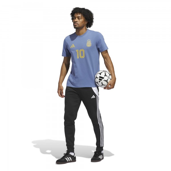 Lionel Messi Argentina National Team adidas Name & Number T-Shirt - Blue