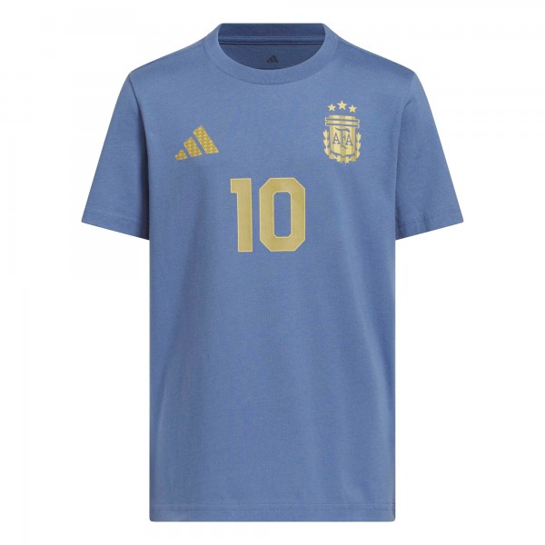 Подростковая Lionel Messi Argentina National Team adidas Name & Number T-Shirt - Blue