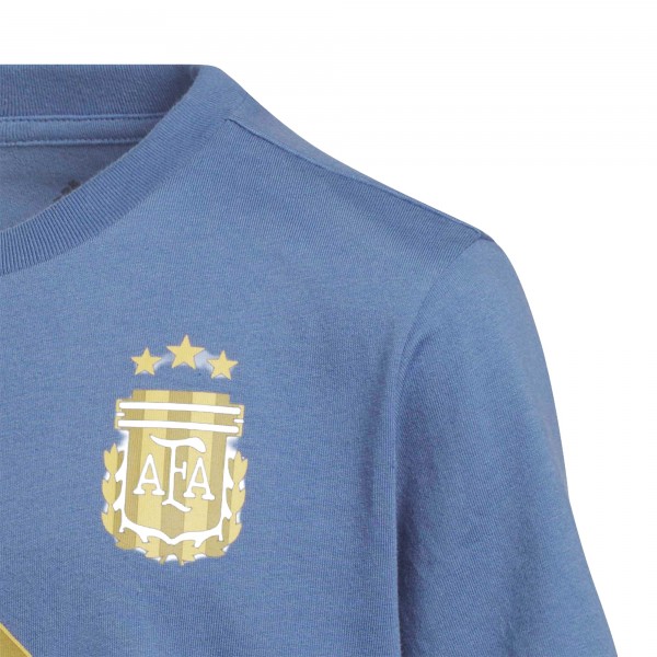 Подростковая Lionel Messi Argentina National Team adidas Name & Number T-Shirt - Blue
