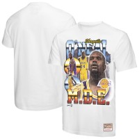 Футболка Los Angeles Lakers Shaquille ONeal Mitchell & Ness White Commemorative Collage