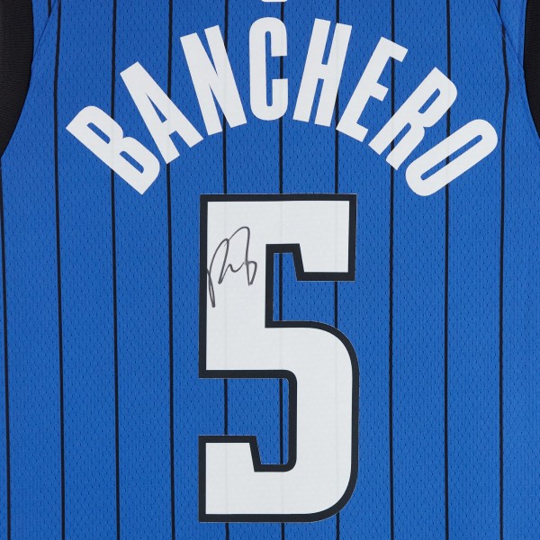 Paolo Banchero Orlando Magic Autographed Fanatics Authentic Blue Jordan Brand Statement Edition Swingman Jersey