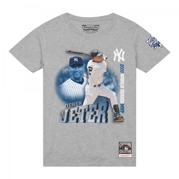 New York Yankees Derek Jeter Heather Gray 2000 Subway Series MVP T-Shirt