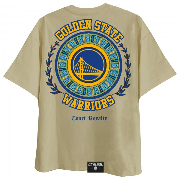 Golden State Warriors Two Hype Khaki Worldwide Collection Premium T-Shirt